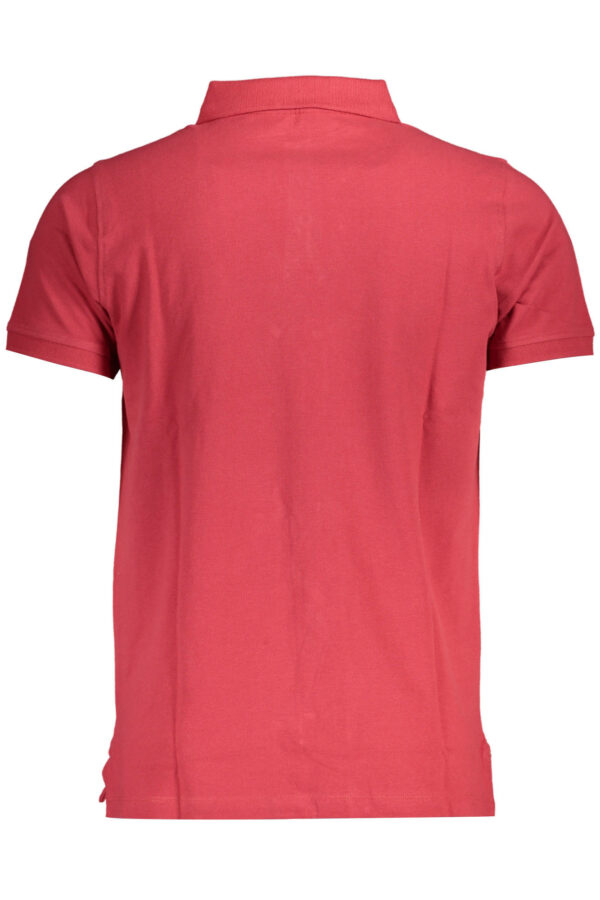 NORWAY 1963 MEN'S SHORT SLEEVE POLO SHIRT RED - Image 2