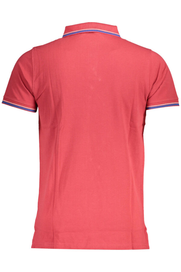 NORWAY 1963 MEN'S SHORT SLEEVE POLO SHIRT RED - Image 2