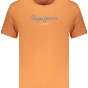PEPE JEANS MEN'S SHORT SLEEVE T-SHIRT ORANGE