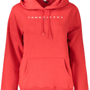 TOMMY HILFIGER WOMEN'S RED ZIP-UP SWEATSHIRT