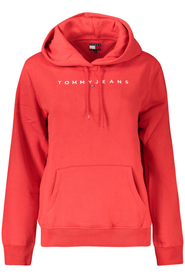 TOMMY HILFIGER WOMEN'S RED ZIP-UP SWEATSHIRT