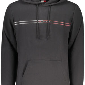 TOMMY HILFIGER MEN'S BLACK ZIP-UP SWEATSHIRT TOMMY HILFIGER