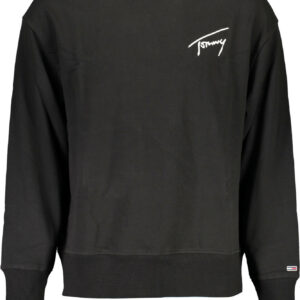 TOMMY HILFIGER MEN'S BLACK ZIP-UP SWEATSHIRT