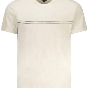 TOMMY HILFIGER SHORT SLEEVE T-SHIRT MEN BEIGE TOMMY HILFIGER