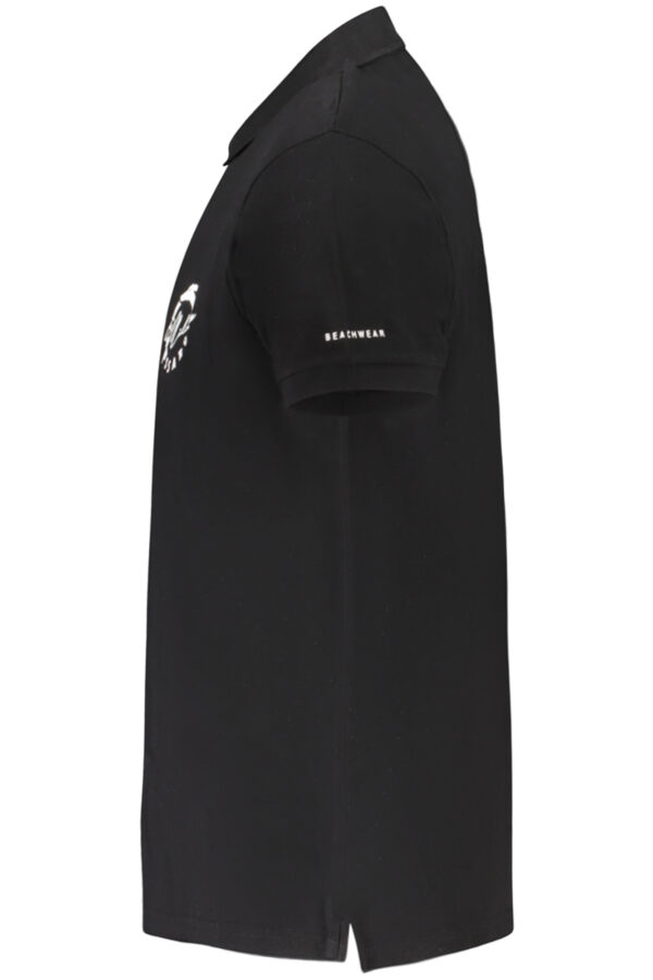 TRUSSARDI MEN'S SHORT SLEEVE POLO BLACK - Image 3