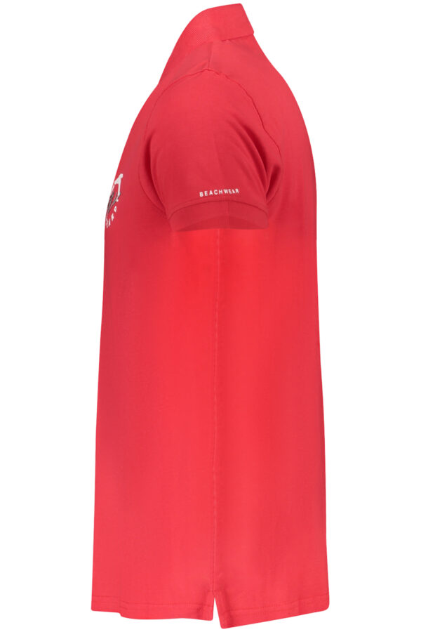 TRUSSARDI MEN'S SHORT SLEEVE POLO SHIRT RED - Image 3