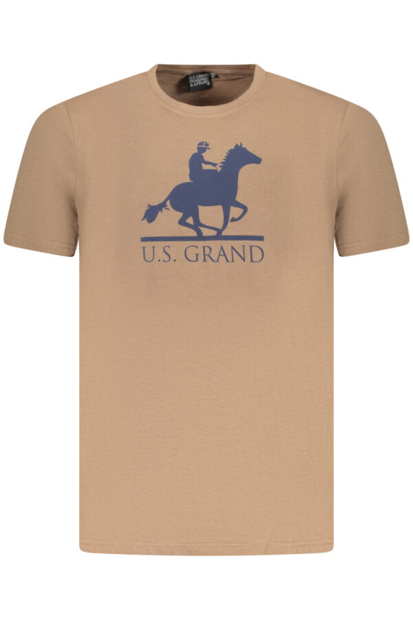 US GRAND POLO MEN'S SHORT SLEEVE T-SHIRT BROWN