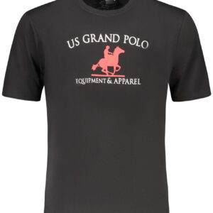 US GRAND POLO SHORT SLEEVE T-SHIRT MEN BLACK