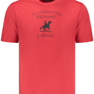 US GRAND POLO MEN'S SHORT SLEEVE T-SHIRT RED