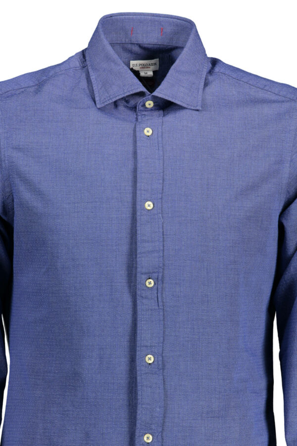 US POLO SHIRT LONG SLEEVE MEN BLUE - Image 2