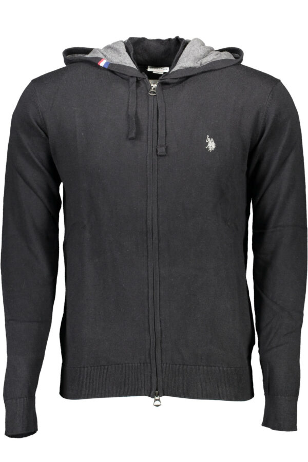 US POLO CARDIGAN MEN BLACK