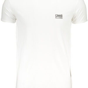 CAVALLI CLASS MEN'S SHORT SLEEVED T-SHIRT WHITE CAVALLI CLASS