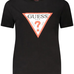 GUESS JEANS SHORT SLEEVE T-SHIRT WOMEN BLACK GUESS JEANS