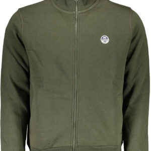 NORTH SAILS MEN'S GREEN ZIPPED SWEATSHIRT