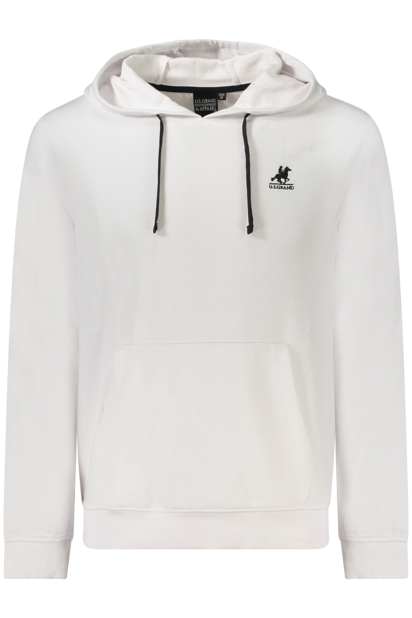 US GRAND MEN'S WHITE ZIP-UP SWEATSHIRT U.S. GRAND