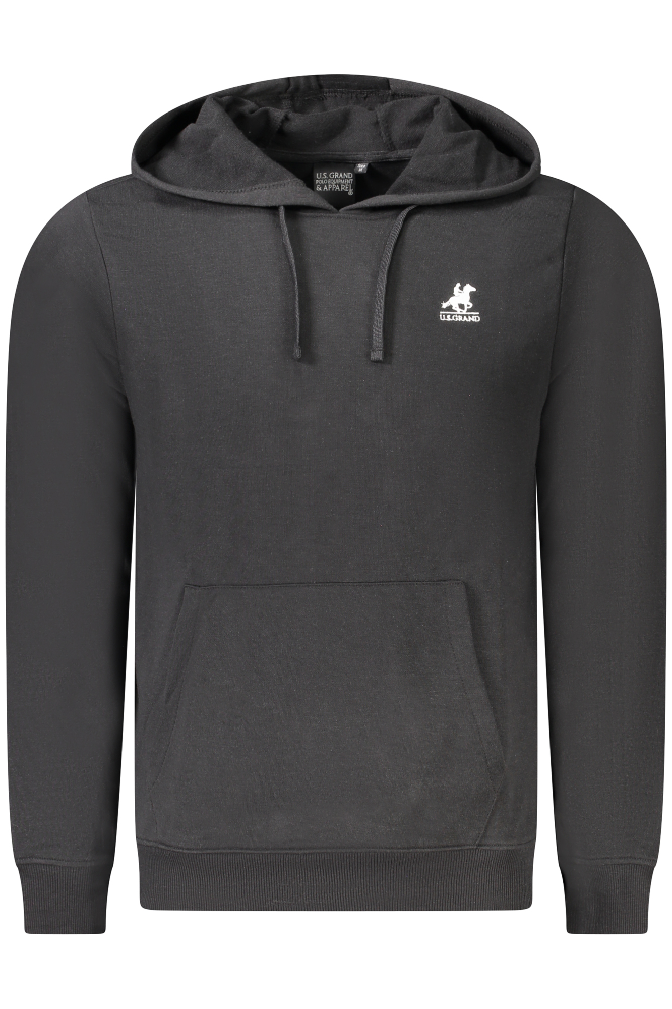 US GRAND MEN'S BLACK ZIP-UP SWEATSHIRT U.S. GRAND