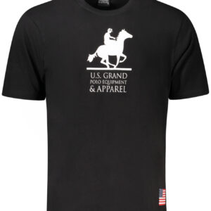 US GRAND MEN'S BLACK SHORT-SLEEVE T-SHIRT U.S. GRAND