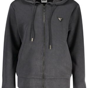GUESS JEANS WOMEN'S ZIP-UP SWEATSHIRT BLACK GUESS JEANS