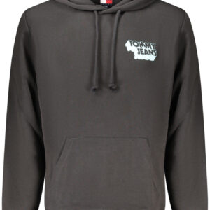 TOMMY HILFIGER MEN'S BLACK ZIP-UP SWEATSHIRT TOMMY HILFIGER