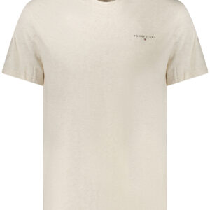 TOMMY HILFIGER MEN'S SHORT-SLEEVE T-SHIRT BEIGE TOMMY HILFIGER