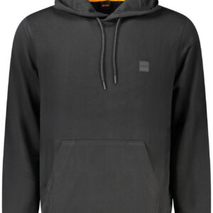 BOSS MEN'S BLACK ZIP-UP SWEATSHIRT BOSS