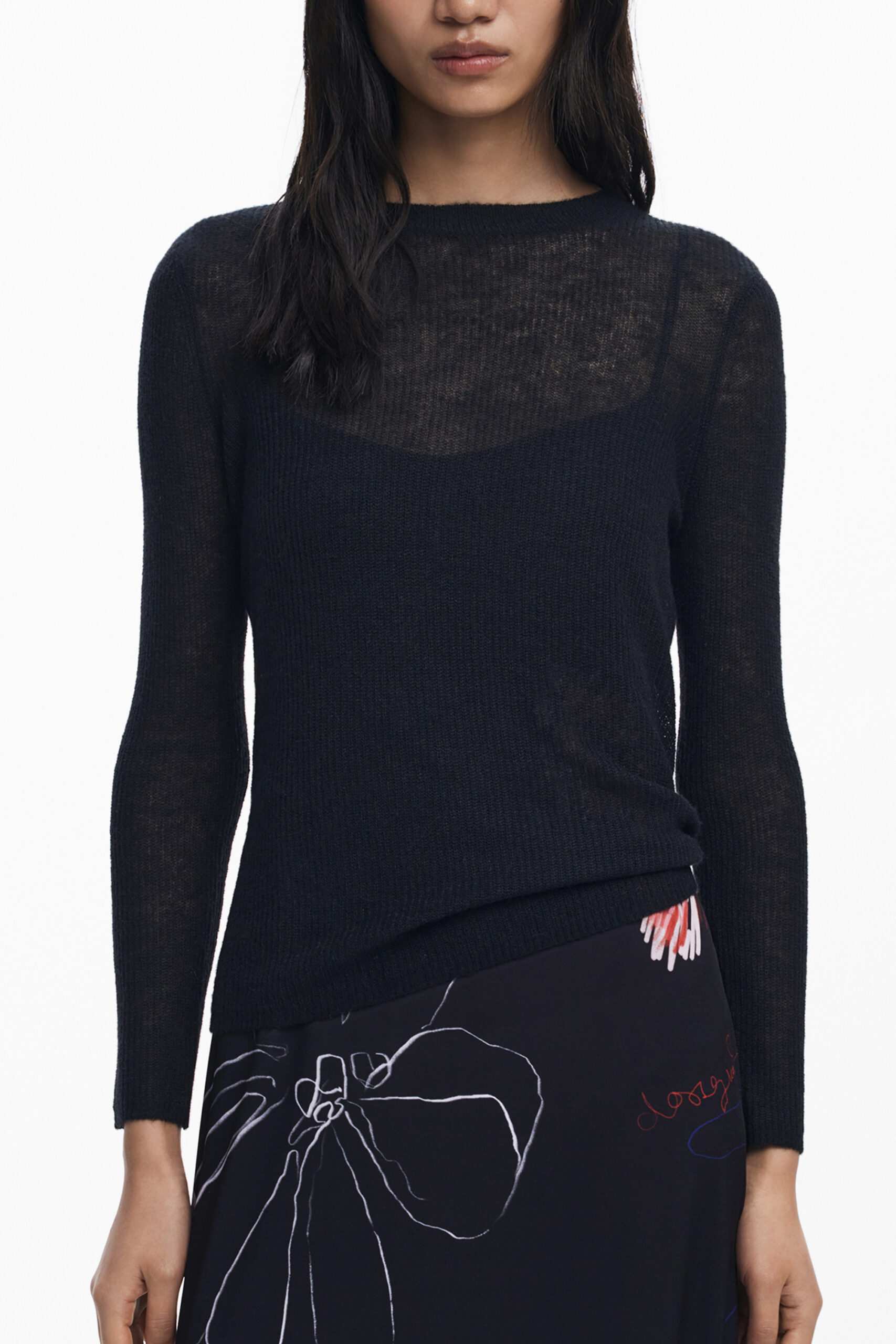 DESIGUAL WOMEN'S LONG BLACK DRESS DESIGUAL