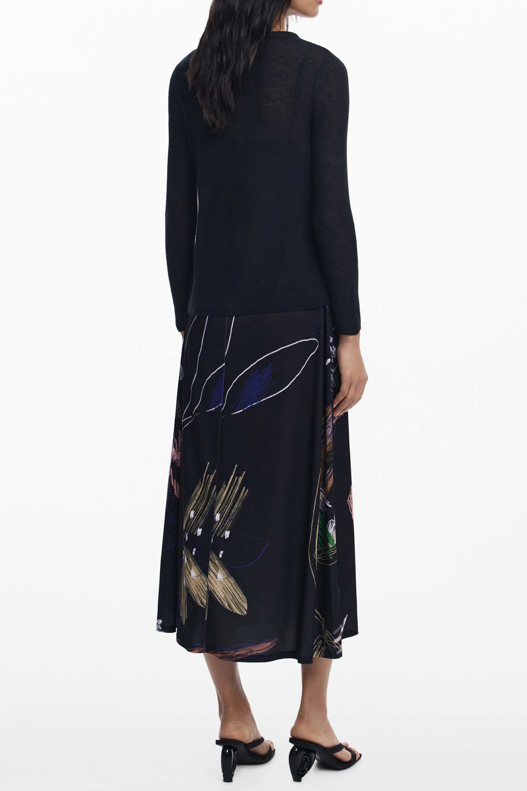 DESIGUAL WOMEN'S LONG BLACK DRESS - Image 2