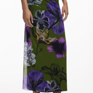 DESIGUAL WOMEN'S LONG GREEN SKIRT DESIGUAL