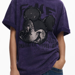 DESIGUAL WOMEN'S SHORT-SLEEVE T-SHIRT PURPLE DESIGUAL