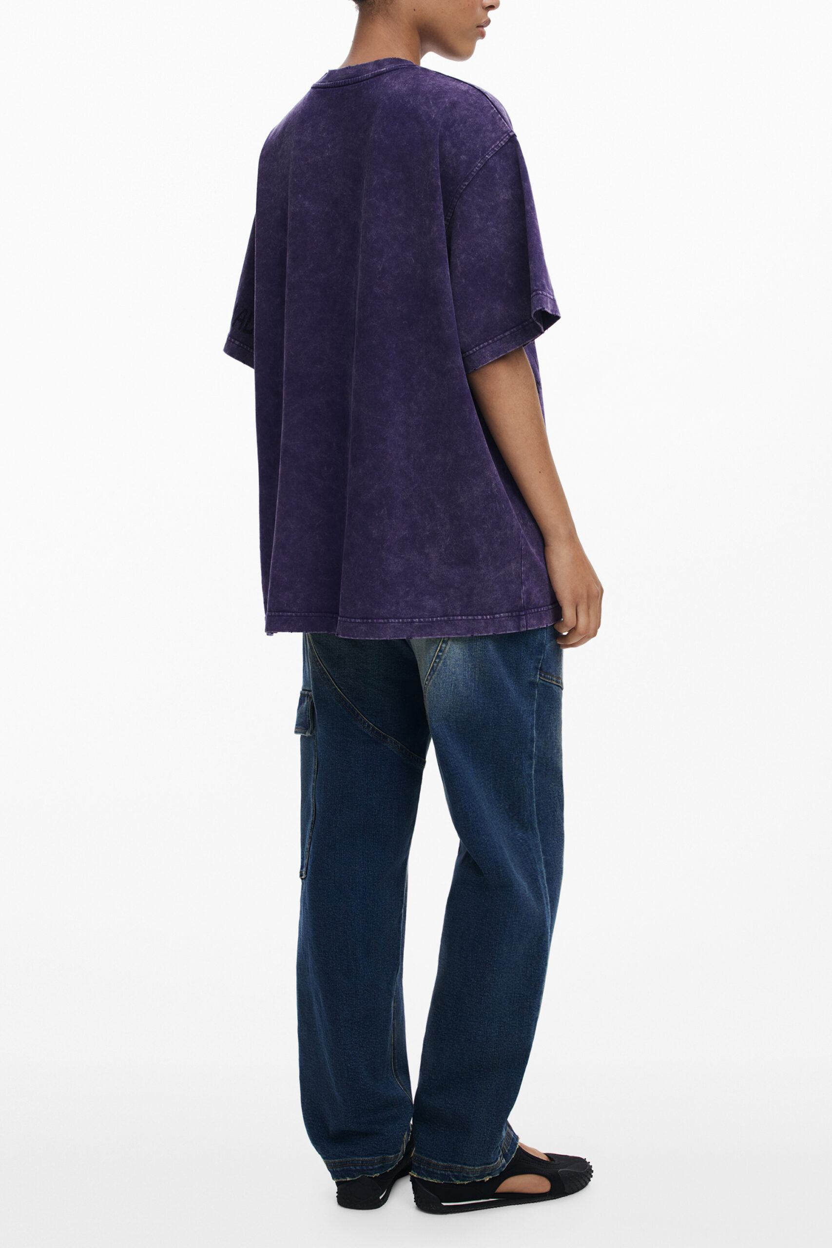 DESIGUAL WOMEN'S SHORT-SLEEVE T-SHIRT PURPLE - Image 2