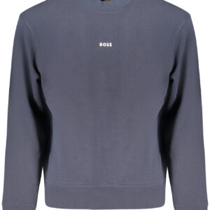 HUGO BOSS MEN'S BLUE ZIP-UP SWEATSHIRT BOSS