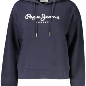 PEPE JEANS WOMEN'S BLUE ZIP-UP SWEATSHIRT PEPE JEANS