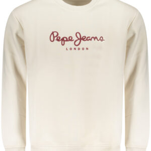 PEPE JEANS MEN'S WHITE ZIP-UP SWEATSHIRT PEPE JEANS