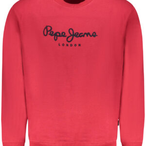 PEPE JEANS MEN'S RED ZIP-UP SWEATSHIRT PEPE JEANS
