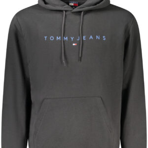 TOMMY HILFIGER MEN'S BLACK ZIP-UP SWEATSHIRT TOMMY HILFIGER