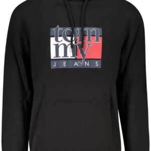 TOMMY HILFIGER MEN'S BLACK ZIP-UP SWEATSHIRT TOMMY HILFIGER