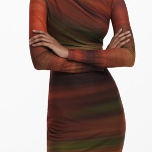 DESIGUAL WOMEN'S SHORT DRESS ORANGE DESIGUAL