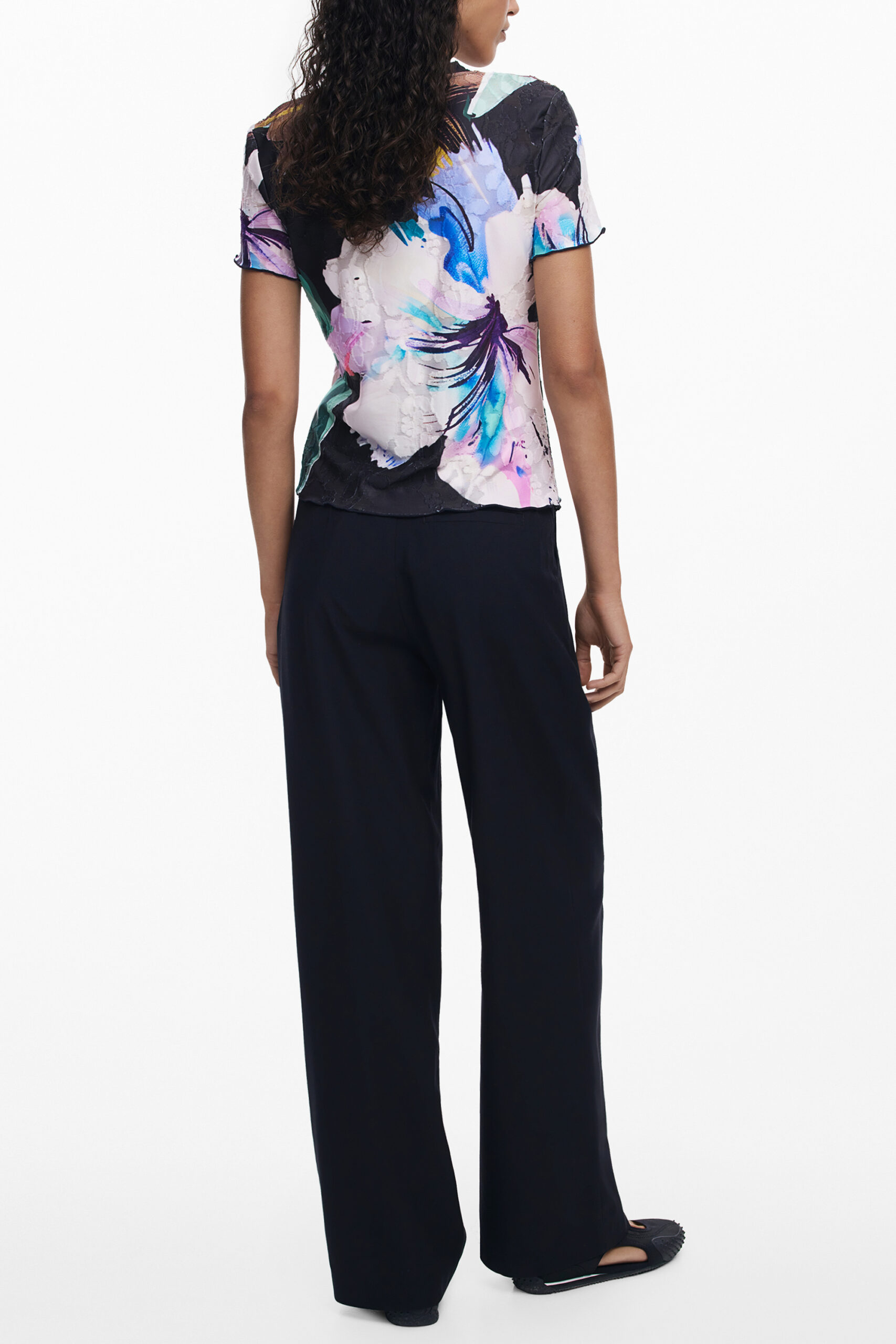 DESIGUAL WOMEN'S SHORT-SLEEVE T-SHIRT BLACK - Image 2