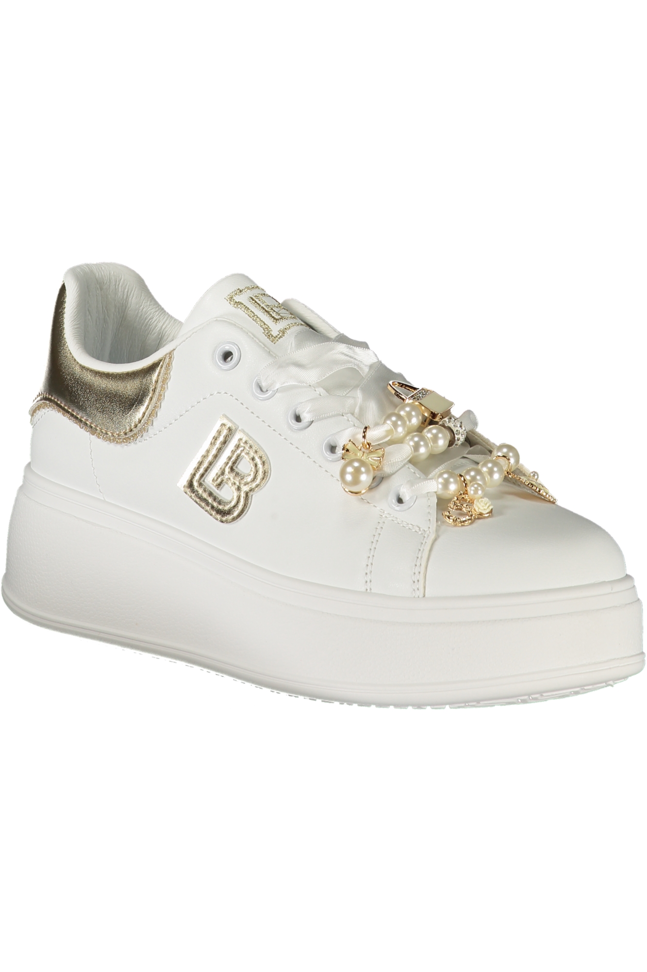 LAURA BIAGIOTTI WOMEN'S WHITE SPORTS SHOES - Image 2