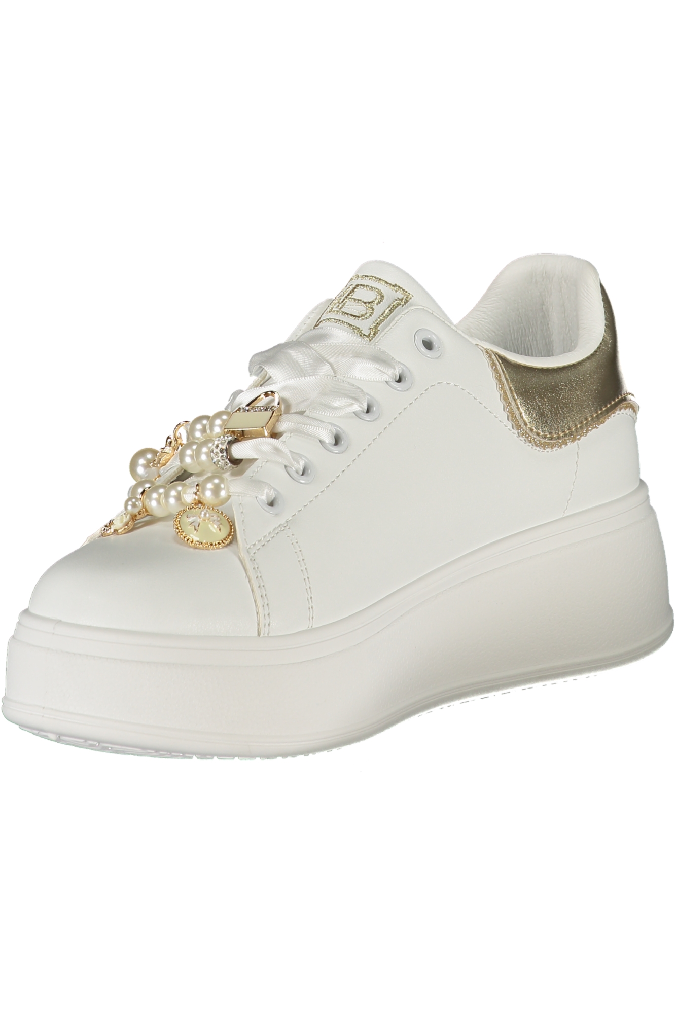 LAURA BIAGIOTTI WOMEN'S WHITE SPORTS SHOES - Image 3