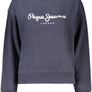 PEPE JEANS WOMEN'S BLUE ZIP-UP SWEATSHIRT PEPE JEANS