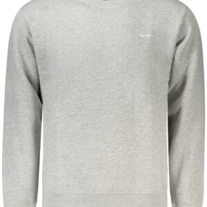 PEPE JEANS MEN'S GRAY ZIP-UP SWEATSHIRT PEPE JEANS