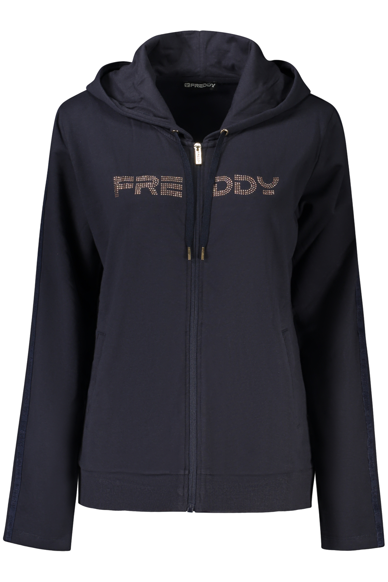 FREDDY WOMEN'S BLUE ZIP-UP SWEATSHIRT FREDDY