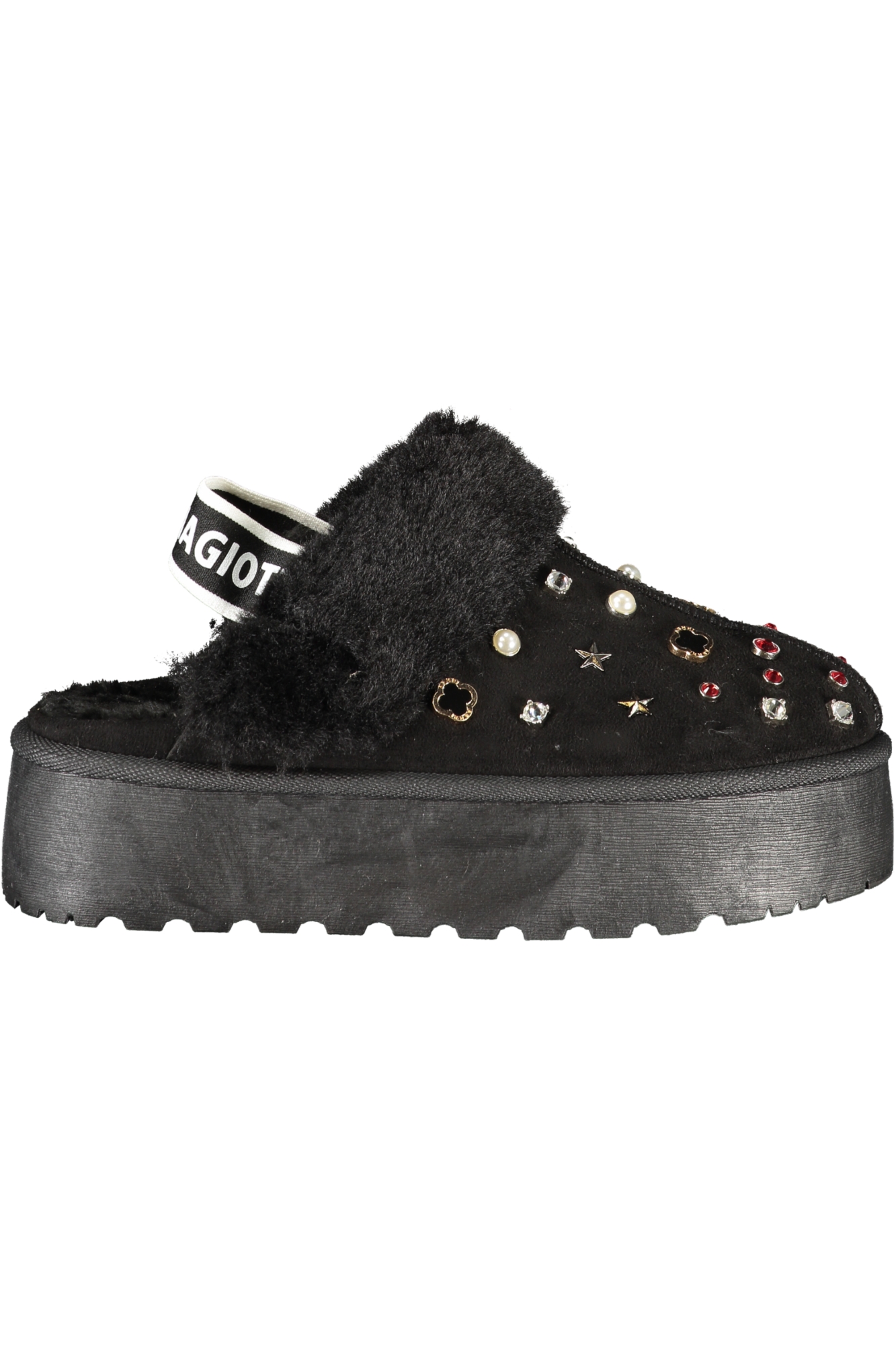 LAURA BIAGIOTTI WOMEN'S BLACK WINTER CLOG FOOTWEAR LAURA BIAGIOTTI