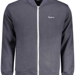 PEPE JEANS MEN'S BLUE ZIP-UP SWEATSHIRT PEPE JEANS