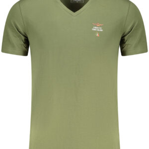 AERONAUTICA MILITARE MEN'S GREEN OUTDOOR T-SHIRT AERONAUTICA MILITARE