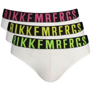 BIKKEMBERGS MEN'S WHITE BRIEFS BIKKEMBERGS