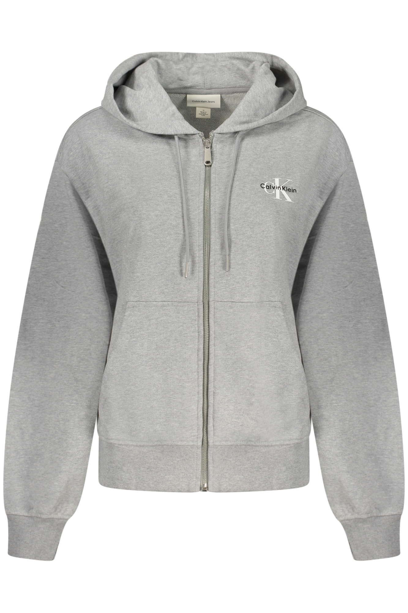 CALVIN KLEIN WOMEN'S ZIPPED SWEATSHIRT GREY CALVIN KLEIN