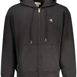 CALVIN KLEIN MEN'S BLACK ZIP-UP SWEATSHIRT CALVIN KLEIN