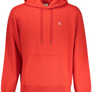 CALVIN KLEIN MEN'S RED ZIP-UP SWEATSHIRT CALVIN KLEIN